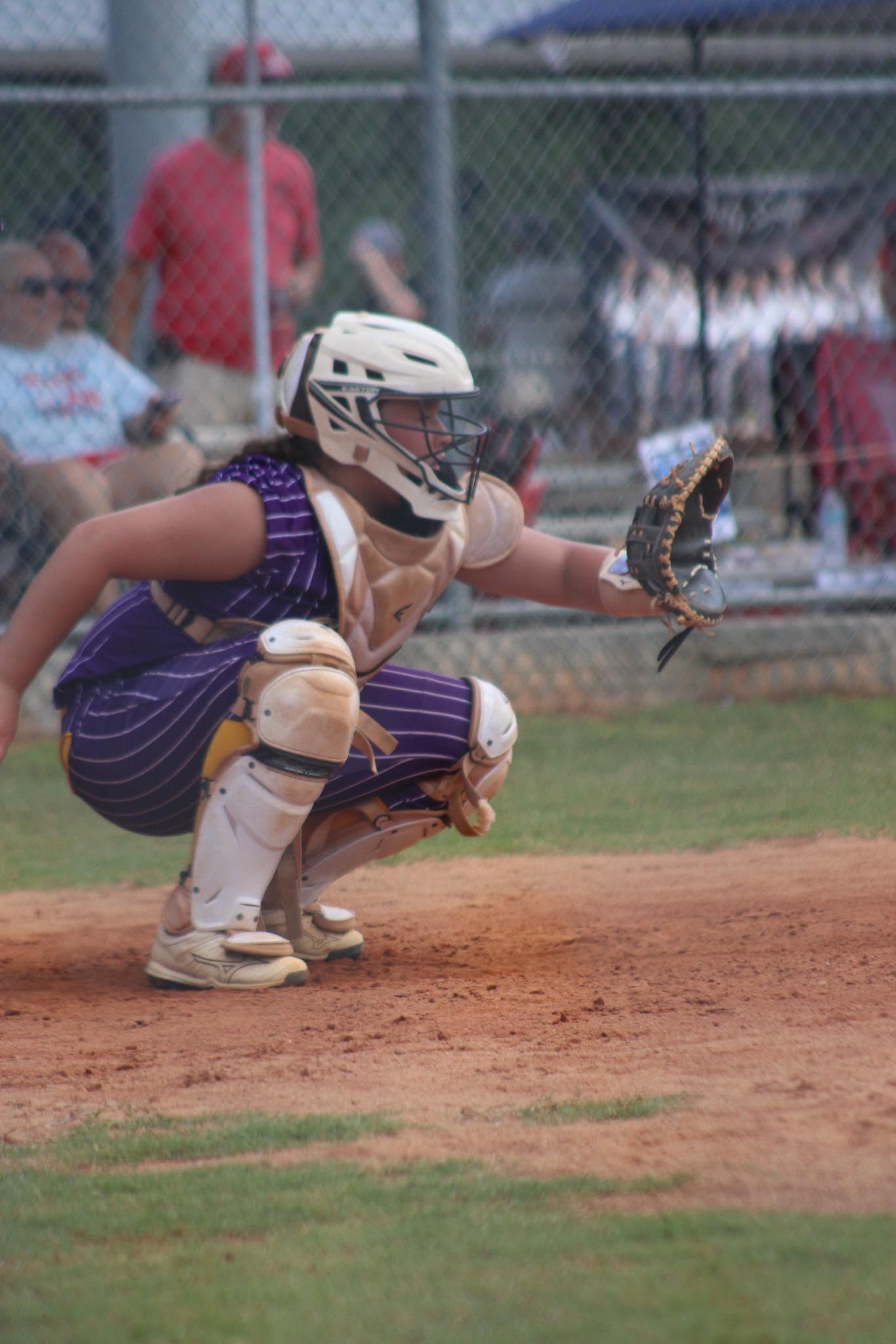 Mustangs catcher behind the plate